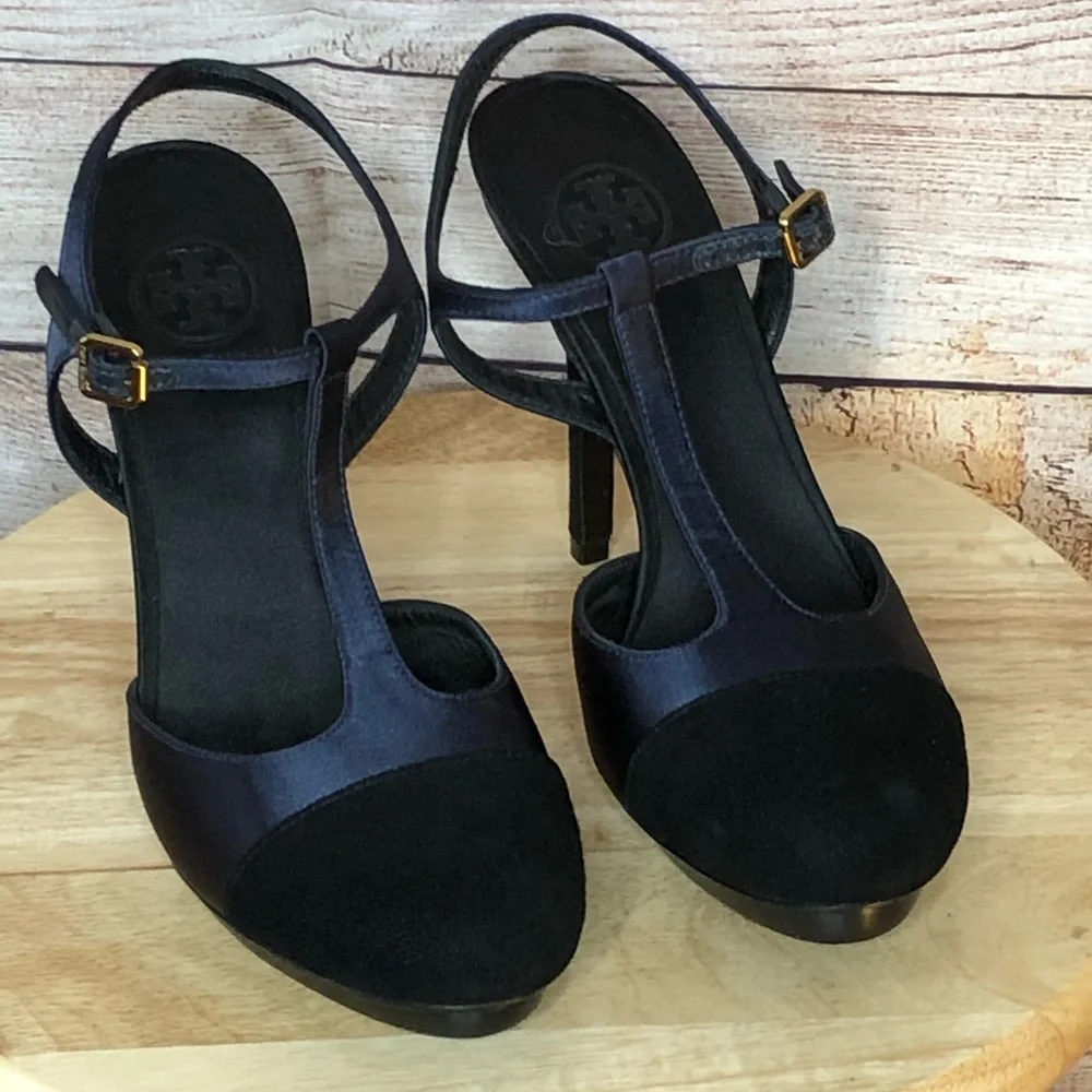 Tory Burch Beautiful‎ Mandy Round Tip T-Strap Heel